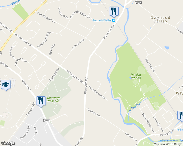 map of restaurants, bars, coffee shops, grocery stores, and more near 124 Plymouth Road in Montgomery