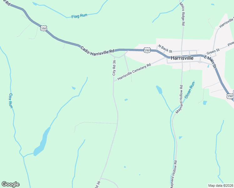 map of restaurants, bars, coffee shops, grocery stores, and more near 49695 City Road 36 in Cadiz