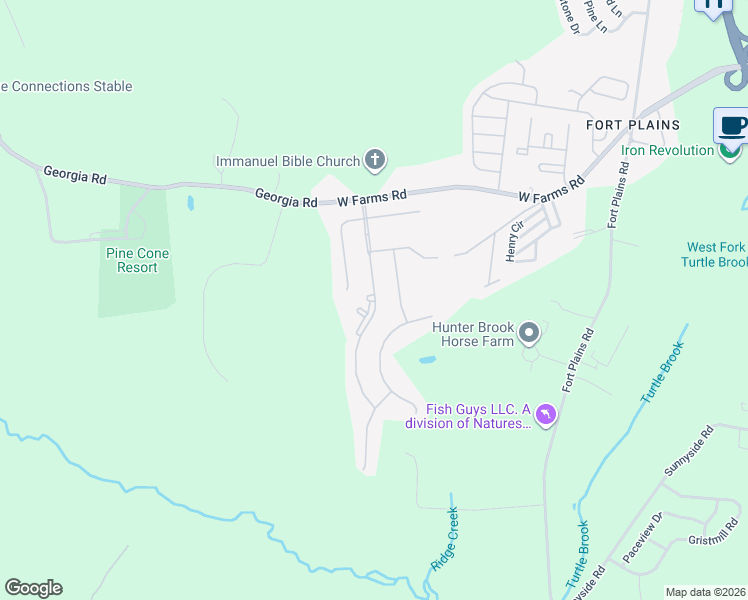 map of restaurants, bars, coffee shops, grocery stores, and more near 55 Harvest Ridge Road in Howell Township