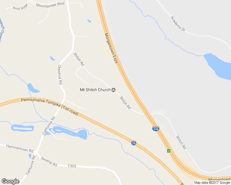 map of restaurants, bars, coffee shops, grocery stores, and more near 1050 Shiloh Road in Morgantown