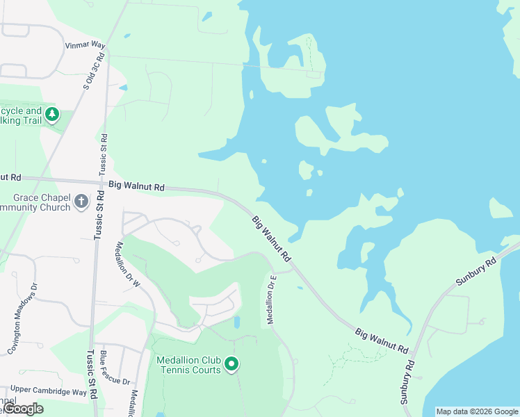 map of restaurants, bars, coffee shops, grocery stores, and more near 8322 Big Walnut Road in Westerville