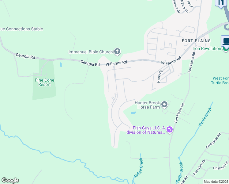 map of restaurants, bars, coffee shops, grocery stores, and more near 55 Harvest Ridge Road in Howell Township