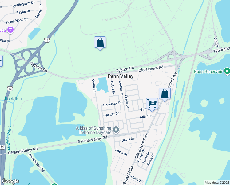 map of restaurants, bars, coffee shops, grocery stores, and more near 7017 Huber Drive in Morrisville