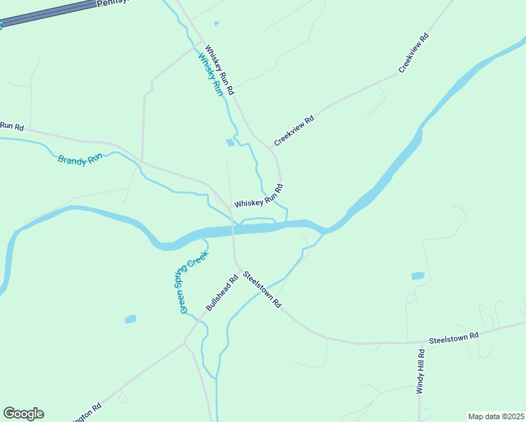 map of restaurants, bars, coffee shops, grocery stores, and more near 25 Whiskey Run Road in Newville