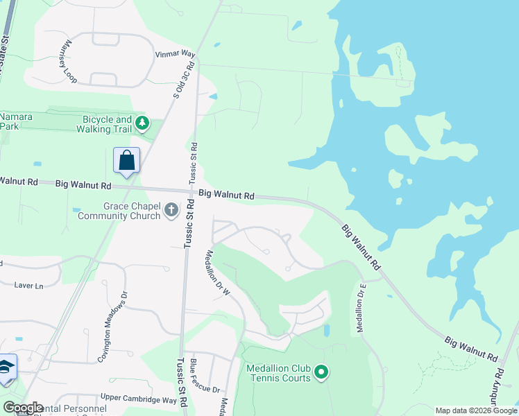 map of restaurants, bars, coffee shops, grocery stores, and more near 8100 Big Walnut Road in Westerville