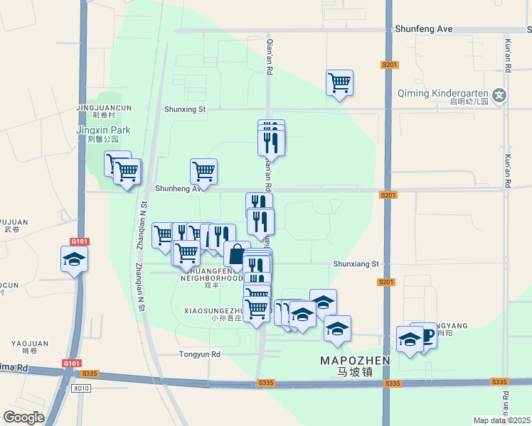map of restaurants, bars, coffee shops, grocery stores, and more near in 