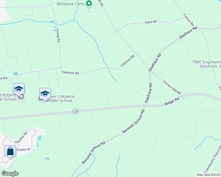 map of restaurants, bars, coffee shops, grocery stores, and more near 103 Law Lane in Pottstown