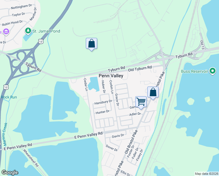 map of restaurants, bars, coffee shops, grocery stores, and more near 44 Corbin Lane in Morrisville