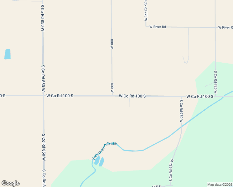 map of restaurants, bars, coffee shops, grocery stores, and more near 900 South Co Road 800 West in Yorktown
