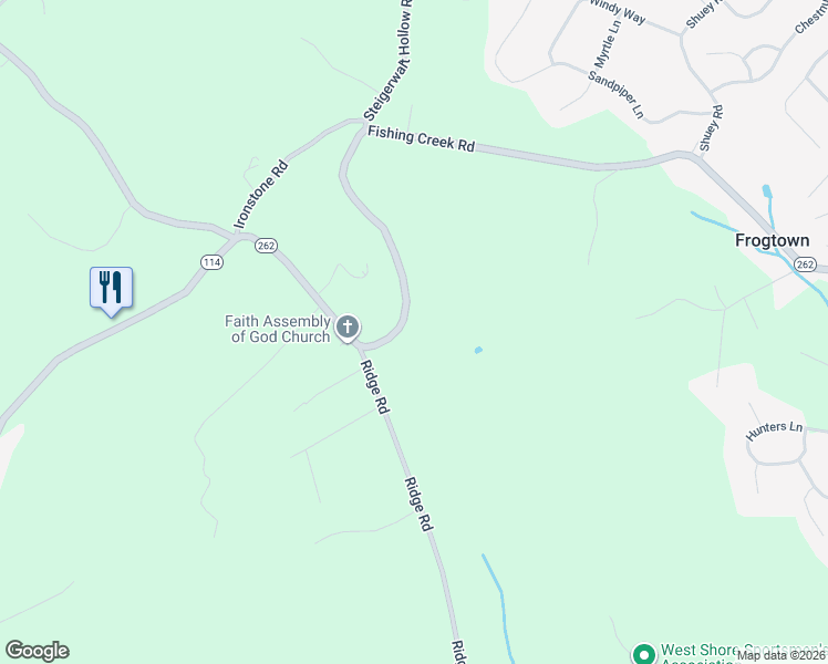 map of restaurants, bars, coffee shops, grocery stores, and more near 786 Fishing Creek Road in New Cumberland