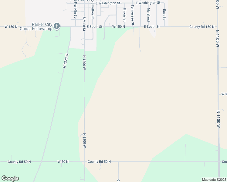 map of restaurants, bars, coffee shops, grocery stores, and more near in Parker City