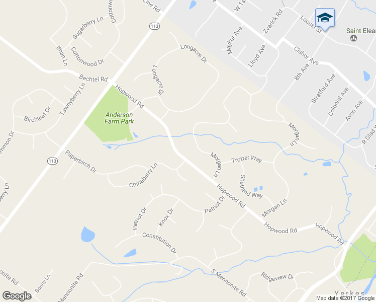 map of restaurants, bars, coffee shops, grocery stores, and more near 1838 Morgan Lane in Collegeville