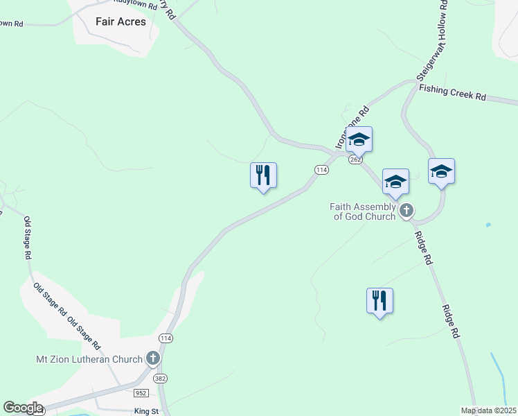 map of restaurants, bars, coffee shops, grocery stores, and more near 767 Lewisberry Road in Lewisberry