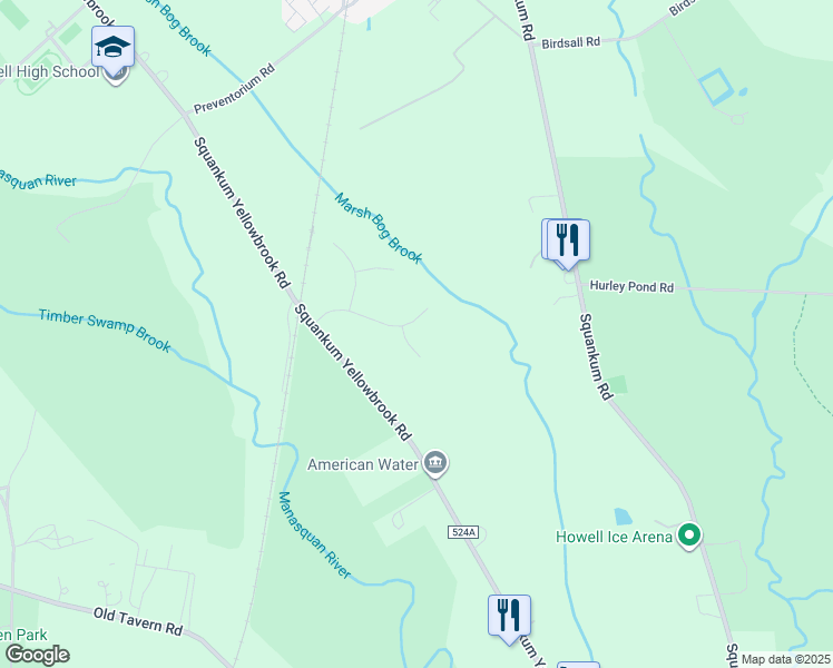 map of restaurants, bars, coffee shops, grocery stores, and more near 1 Jordan Court in Farmingdale