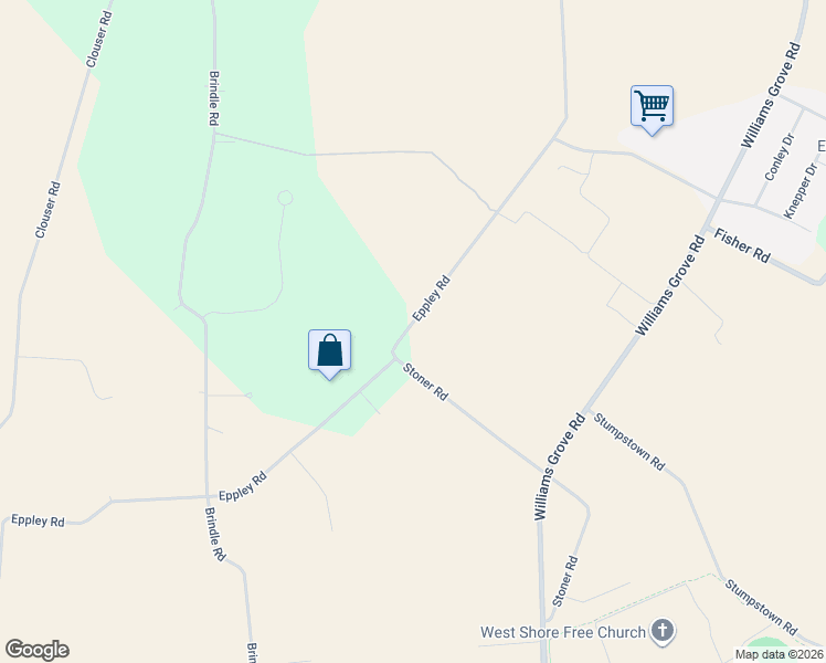 map of restaurants, bars, coffee shops, grocery stores, and more near 895 Eppley Road in Mechanicsburg