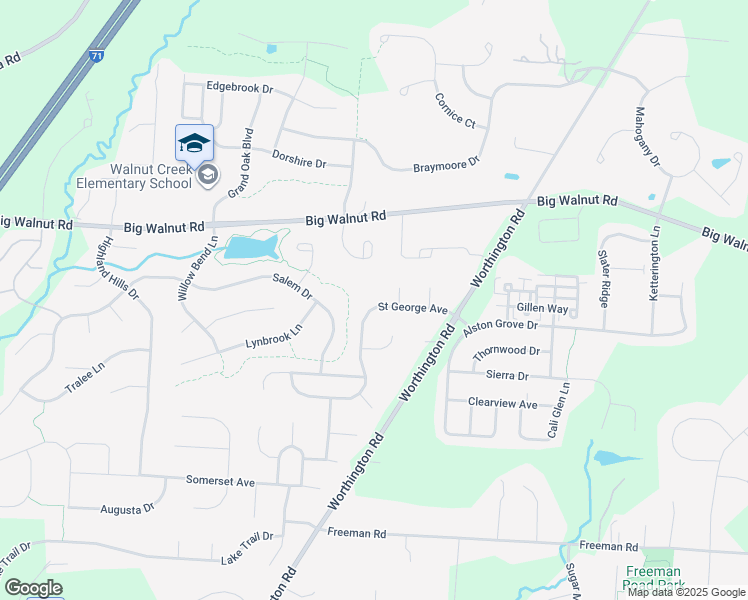 map of restaurants, bars, coffee shops, grocery stores, and more near 5648 Saint George Avenue in Westerville