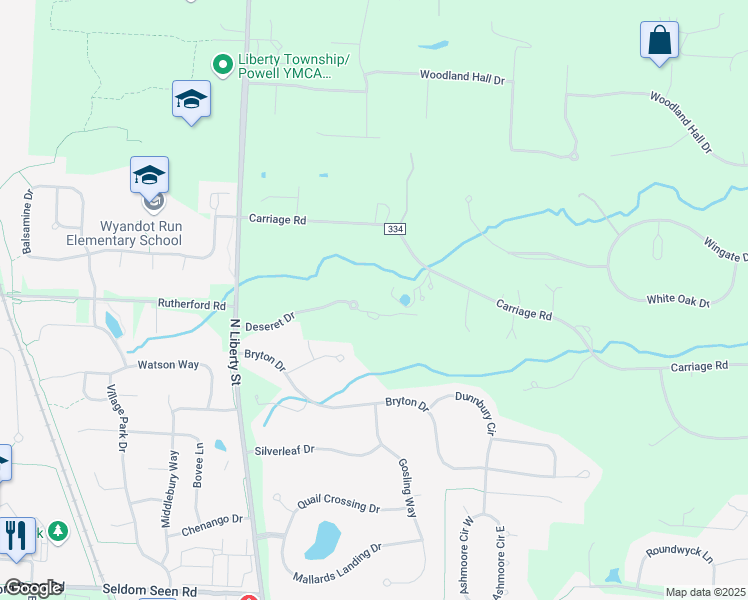 map of restaurants, bars, coffee shops, grocery stores, and more near 2470 Deseret Drive in Powell