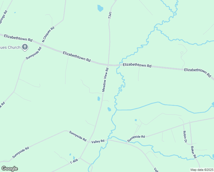 map of restaurants, bars, coffee shops, grocery stores, and more near 2881 Meadow View Road in Manheim