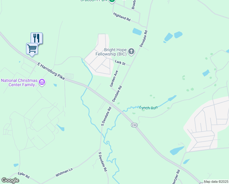 map of restaurants, bars, coffee shops, grocery stores, and more near 99 North Deodate Road in Middletown