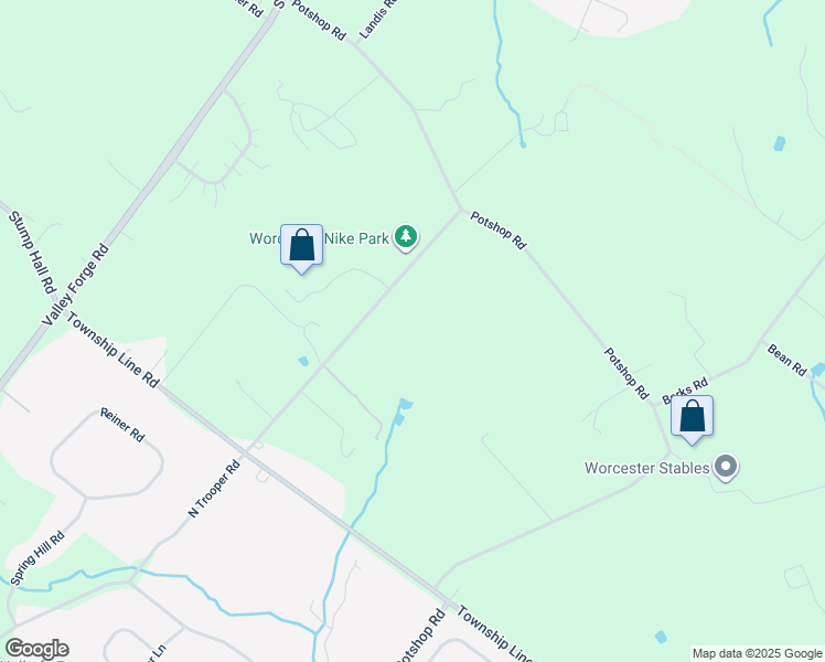 map of restaurants, bars, coffee shops, grocery stores, and more near 1570 North Trooper Road in Norristown