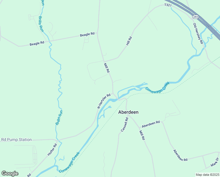 map of restaurants, bars, coffee shops, grocery stores, and more near Mill Road in Elizabethtown
