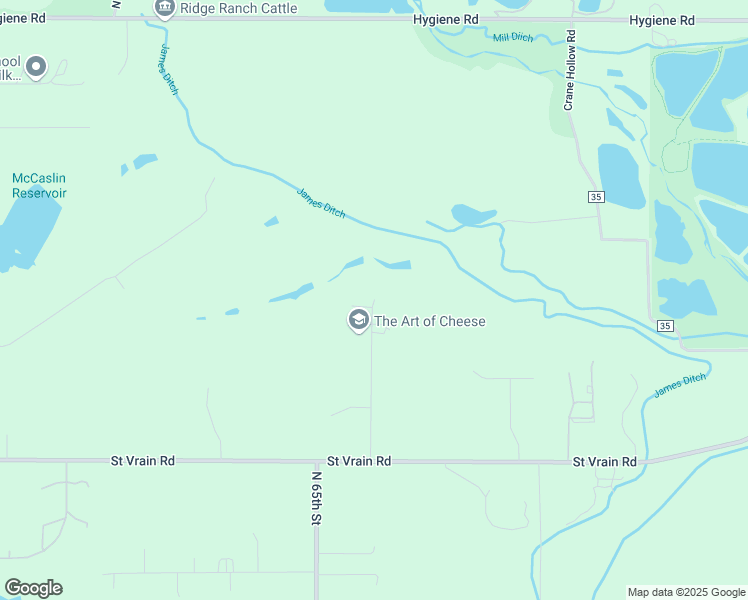 map of restaurants, bars, coffee shops, grocery stores, and more near 11399 North 66th Street in Longmont