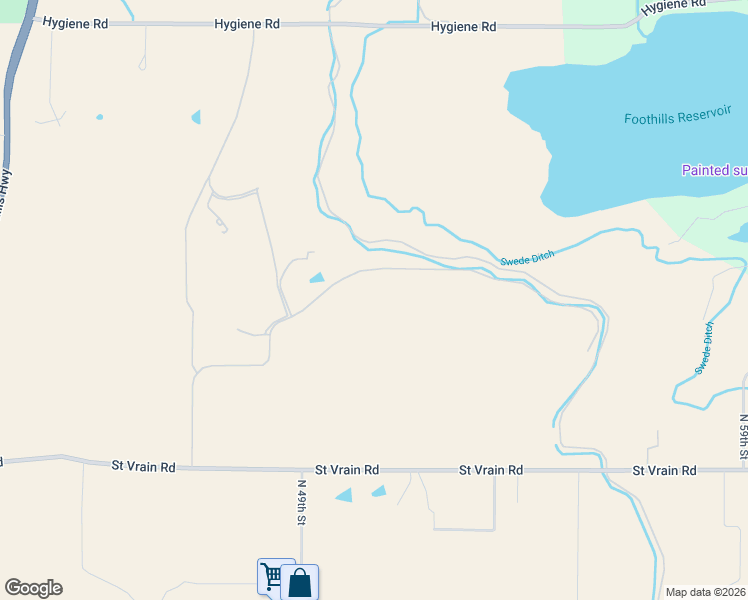 map of restaurants, bars, coffee shops, grocery stores, and more near 4930 Caribou Springs Trail in Longmont