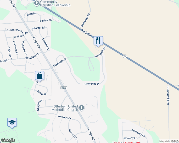 map of restaurants, bars, coffee shops, grocery stores, and more near 29 Kitszell Drive in Carlisle