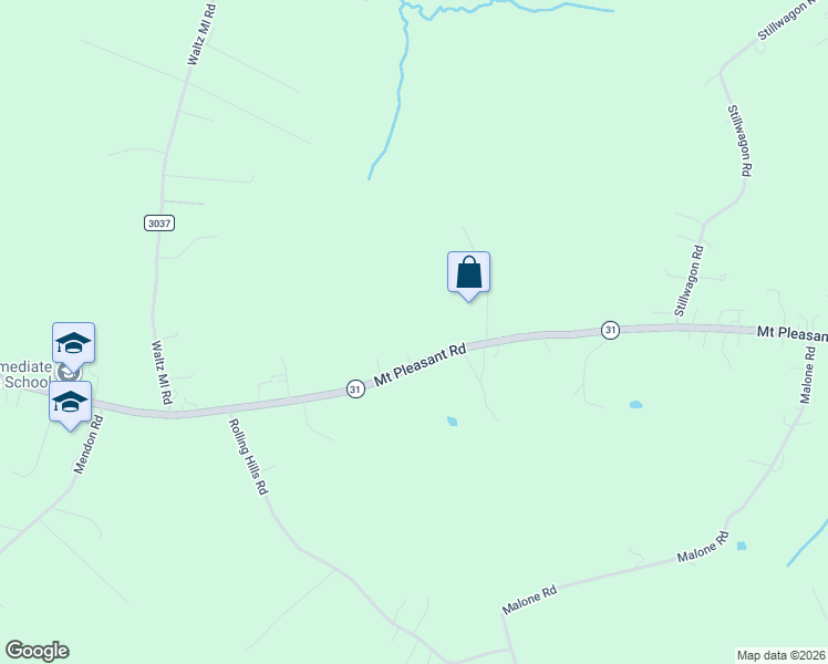 map of restaurants, bars, coffee shops, grocery stores, and more near 315 Pennsylvania 31 in Ruffs Dale