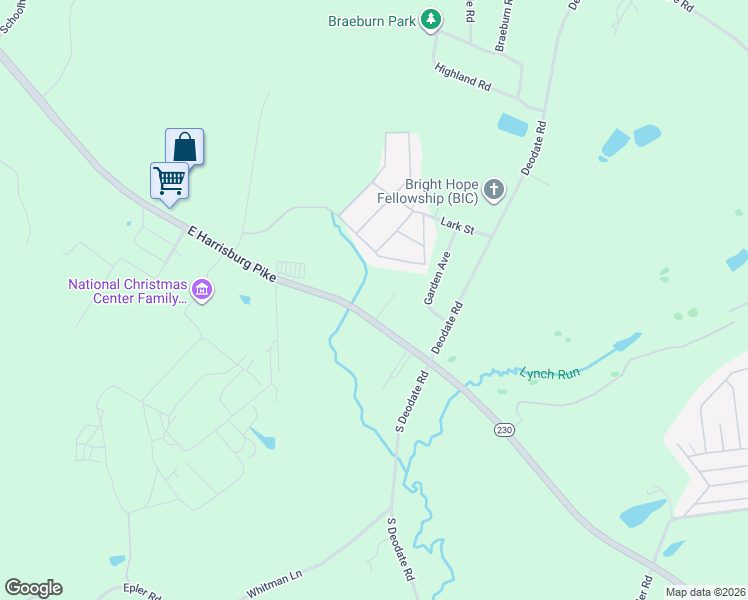 map of restaurants, bars, coffee shops, grocery stores, and more near 4197 East Harrisburg Pike in Middletown