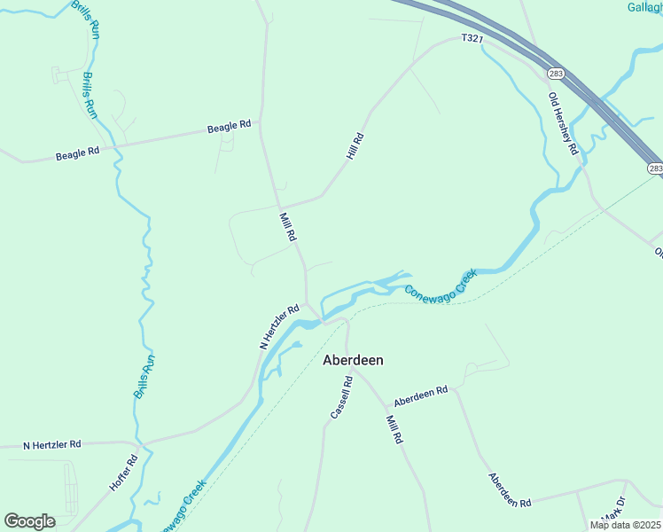 map of restaurants, bars, coffee shops, grocery stores, and more near 2423 Mill Road in Elizabethtown