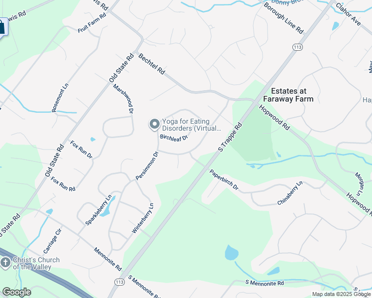 map of restaurants, bars, coffee shops, grocery stores, and more near 519 Tawnyberry Lane in Collegeville