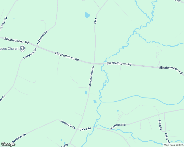 map of restaurants, bars, coffee shops, grocery stores, and more near 2846 Meadow View Road in Manheim