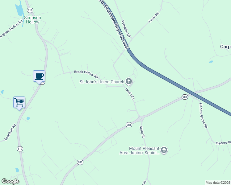 map of restaurants, bars, coffee shops, grocery stores, and more near 179 Hecla Road in Mount Pleasant