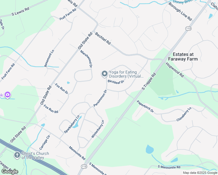 map of restaurants, bars, coffee shops, grocery stores, and more near 501 Tawnyberry Lane in Collegeville