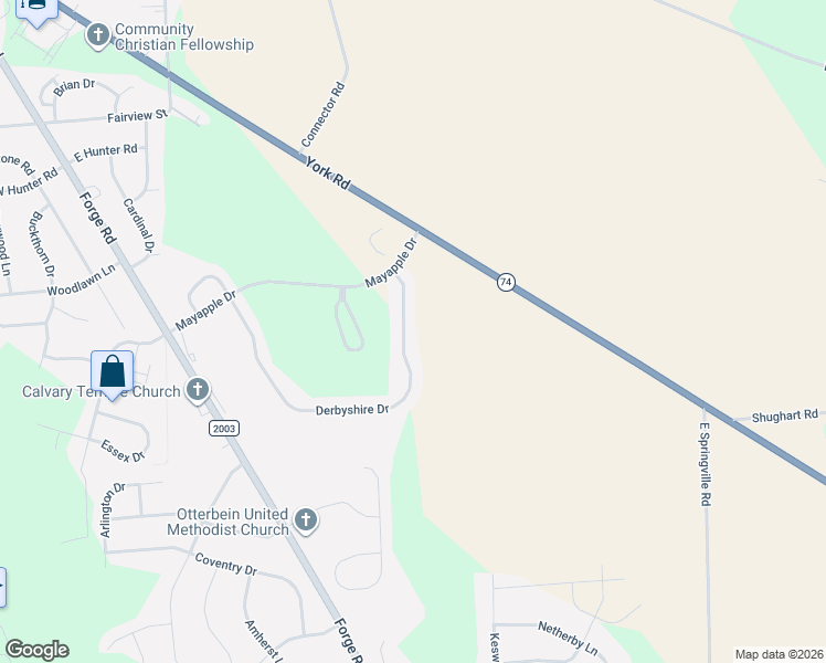 map of restaurants, bars, coffee shops, grocery stores, and more near 15 Derbyshire Drive in Carlisle