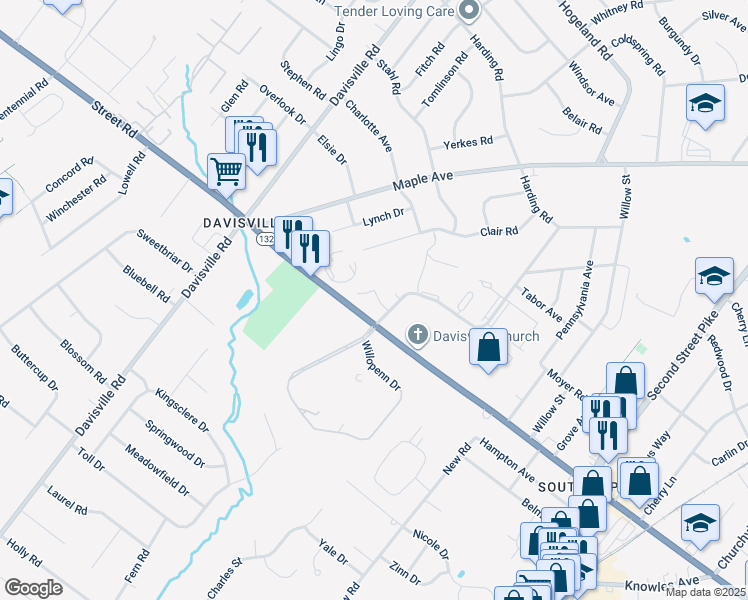 map of restaurants, bars, coffee shops, grocery stores, and more near 135 Altimari Court in Southampton