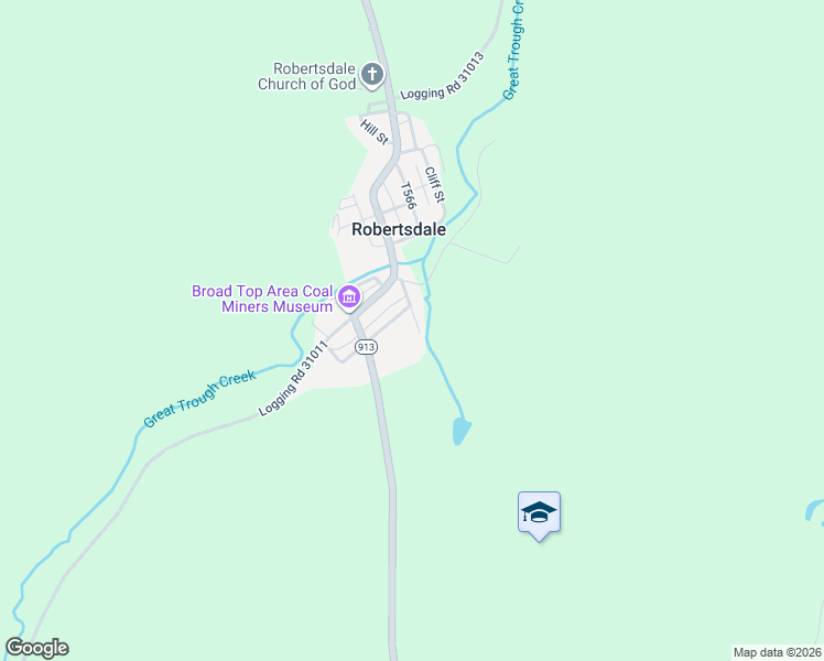 map of restaurants, bars, coffee shops, grocery stores, and more near 98 Spring Street in Robertsdale