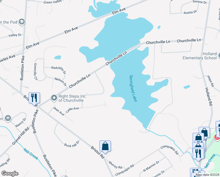 map of restaurants, bars, coffee shops, grocery stores, and more near 27 Hidden Cove Drive in Southampton