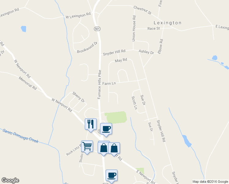 map of restaurants, bars, coffee shops, grocery stores, and more near 859 Cindy Lane in Lititz