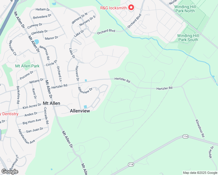 map of restaurants, bars, coffee shops, grocery stores, and more near 754 Allenview Drive in Mechanicsburg