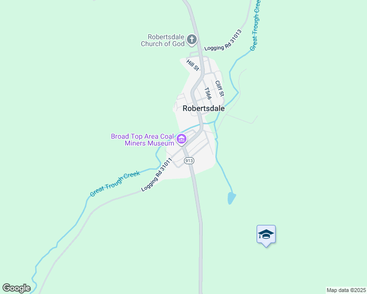 map of restaurants, bars, coffee shops, grocery stores, and more near South Main Street in Robertsdale