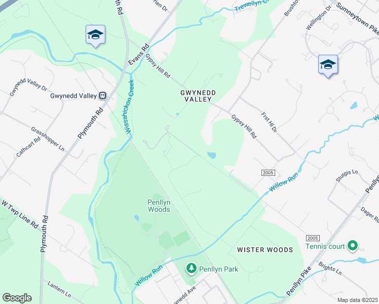 map of restaurants, bars, coffee shops, grocery stores, and more near 1341 Fording Brook Road in Ambler