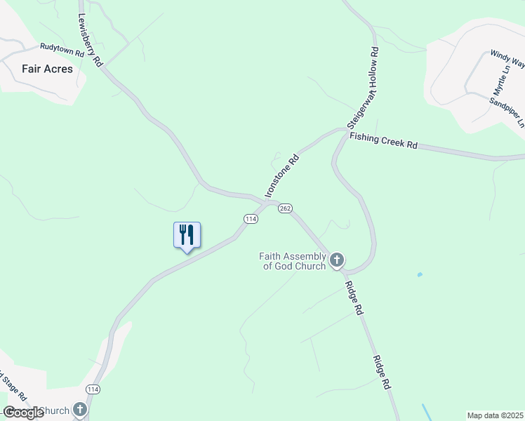 map of restaurants, bars, coffee shops, grocery stores, and more near 844 Fishing Creek Road in New Cumberland