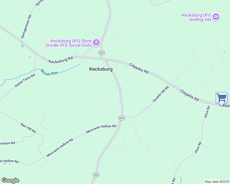map of restaurants, bars, coffee shops, grocery stores, and more near 2363-2379 Pennsylvania 982 in Mount Pleasant