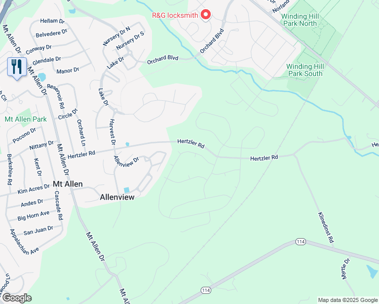 map of restaurants, bars, coffee shops, grocery stores, and more near 2141 South Autumn Chase Drive in Mechanicsburg