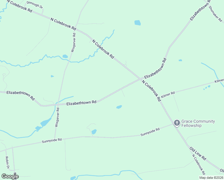 map of restaurants, bars, coffee shops, grocery stores, and more near 6152 Elizabethtown Road in Manheim