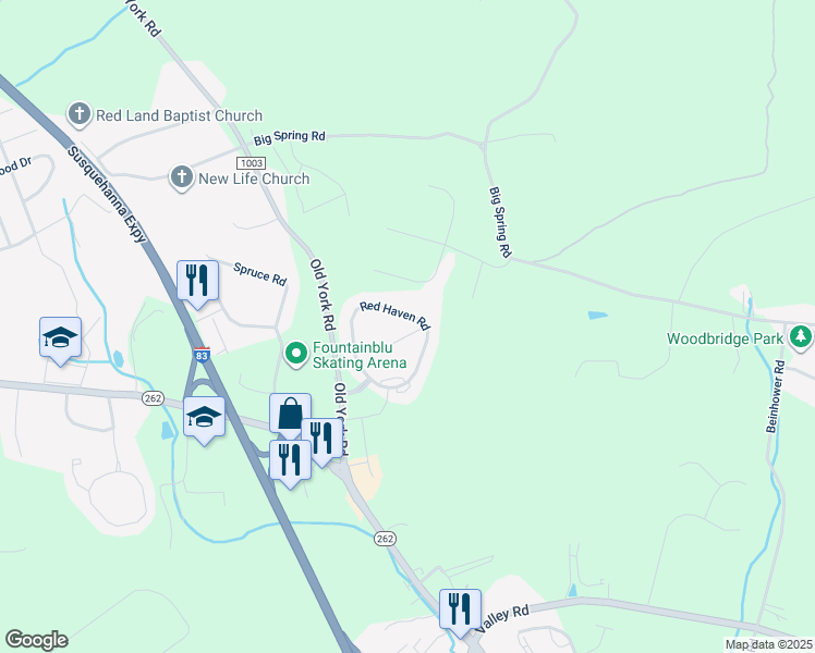 map of restaurants, bars, coffee shops, grocery stores, and more near in New Cumberland