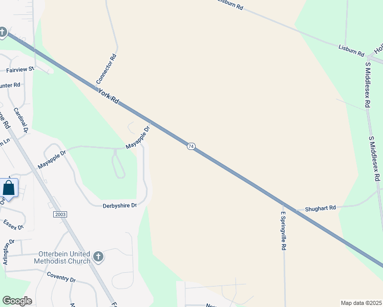map of restaurants, bars, coffee shops, grocery stores, and more near 552 York Road in Carlisle
