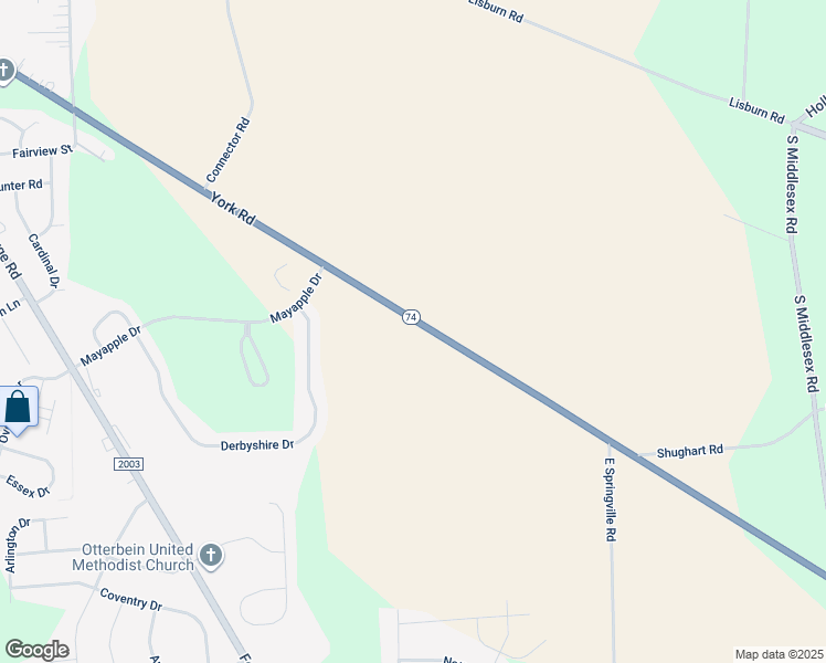 map of restaurants, bars, coffee shops, grocery stores, and more near 552 York Road in Carlisle